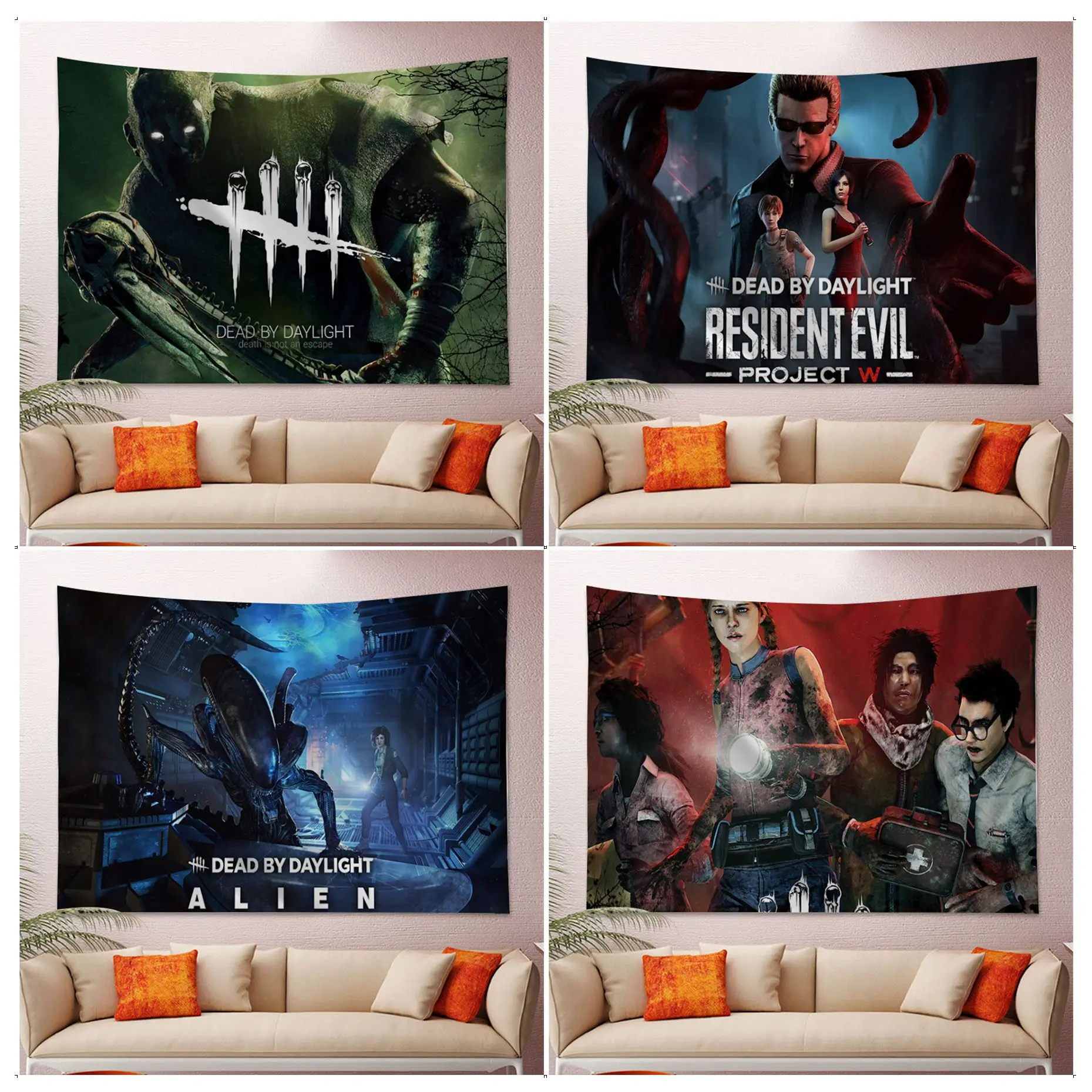 Dead By Game D-Daylight Tapestry Cartoon Tapestry Wall Hanging Decoration Home Decor