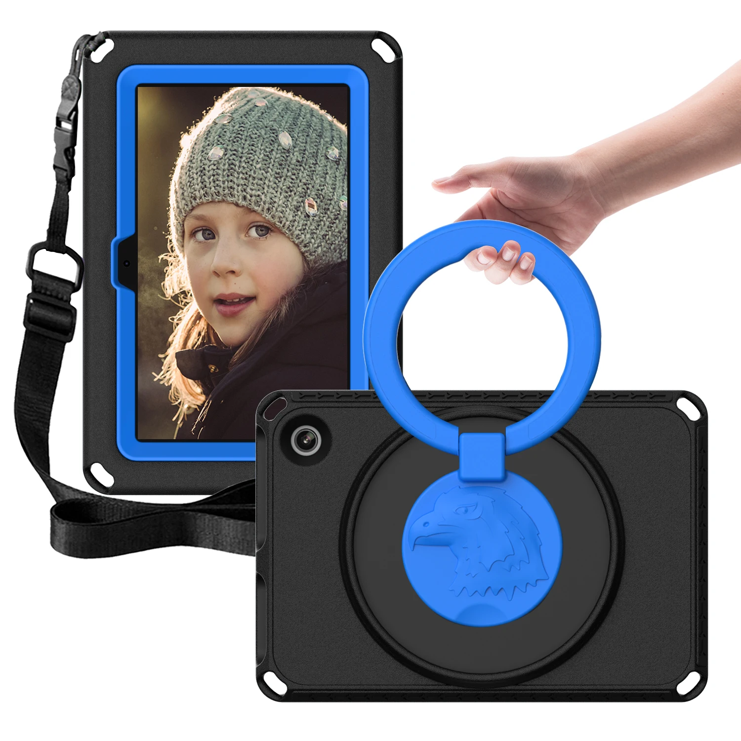 Enhanced Tablet Case: 360° Rotating, Dustproof & Waterproof, Double-Layer Protection, Shockproof Cover