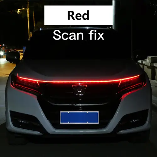 RXZ LED Daytime Running Light Scan Starting Car Hood Decorative Lights DRL Auto Engine Hood Guide Decorative Ambient Lamp 12V - Image 13