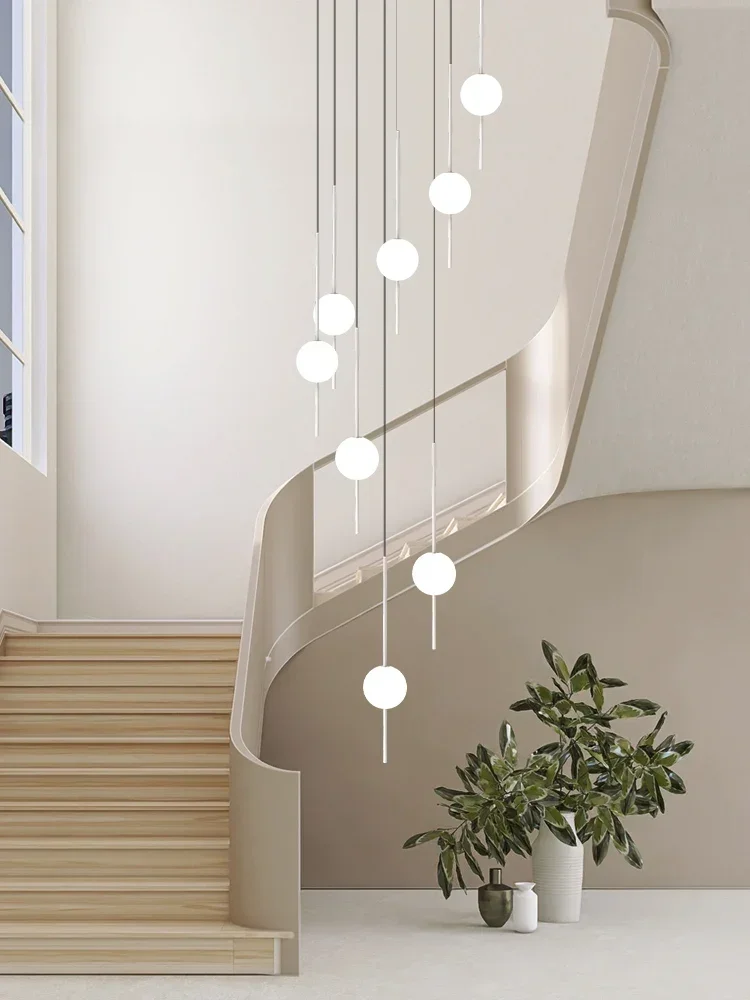 Living Room Modern LED Lighting Staircase Pendant Lamp High-rise Droplight Villa Stair Chandelier Duplex Building Hanging Lights pendant lights pendant lamp chandelier lighting