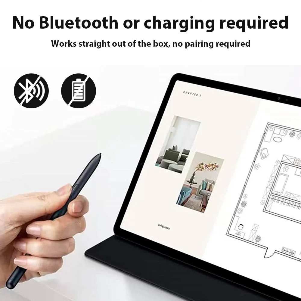Enhanced Stylus Pencil with Eraser and Palm Rejection - Includes 3 Nibs