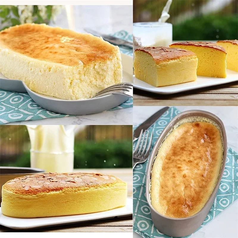 Baking Tools 23CM Oval Nonstick Pans Carbon Steel Cake Mold Cheesecake Bread Loaf Pan Baking Mould Pie Tin Tray