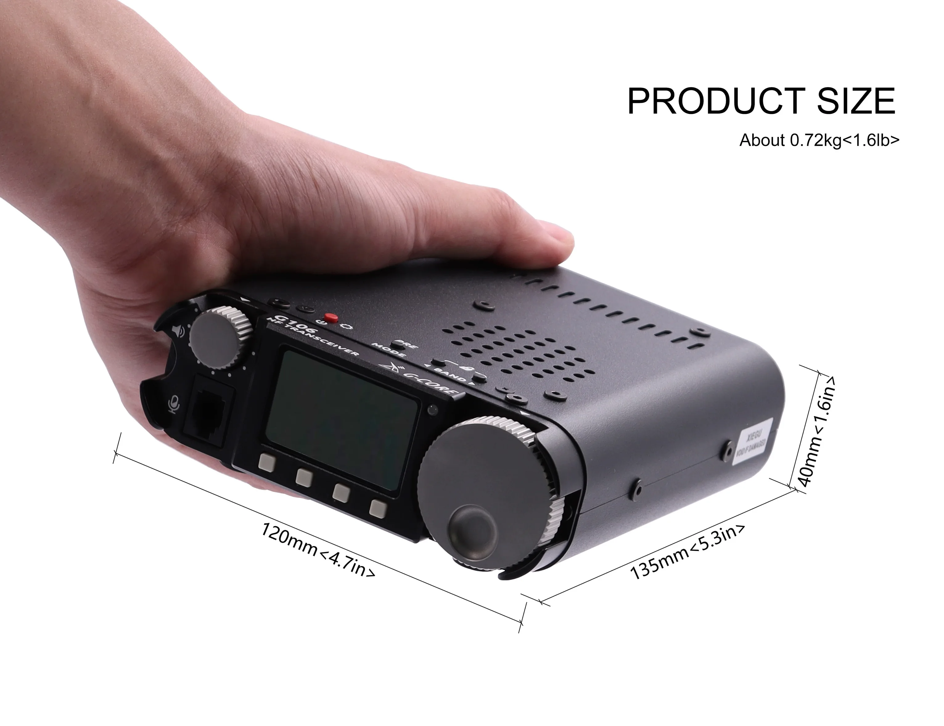 Фото Мобильное радио XIEGU G106 SSB/CW/AM/FM SDRI5W 0,5-30 МГц, КВ трансивер, Любительский QRP №2