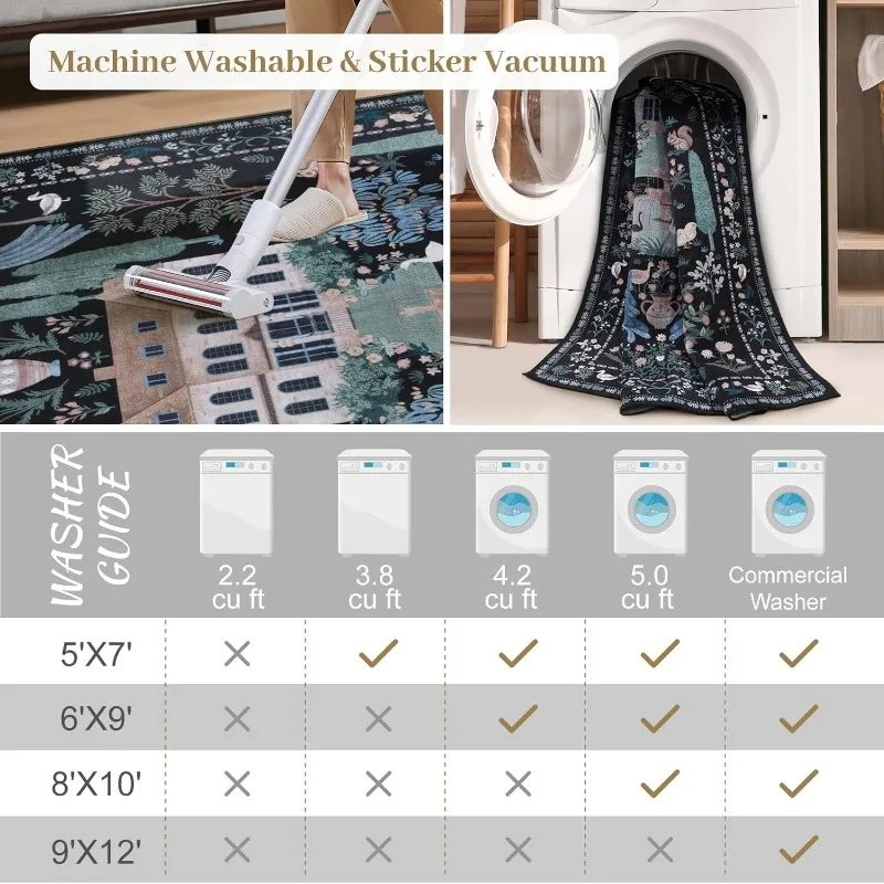 Carpet for Living Room Washable Non-slip Bedroom Rugs French Retro Advanced Coffee Table Mats Home Decoration Alfombra 러그 Tapis