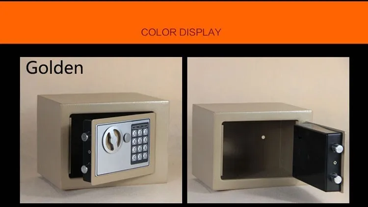 Small Digital Safe Steel Money Room Safe with Key for Safe Storage of Money, Jewelry or Documents Fireproof Money Holder