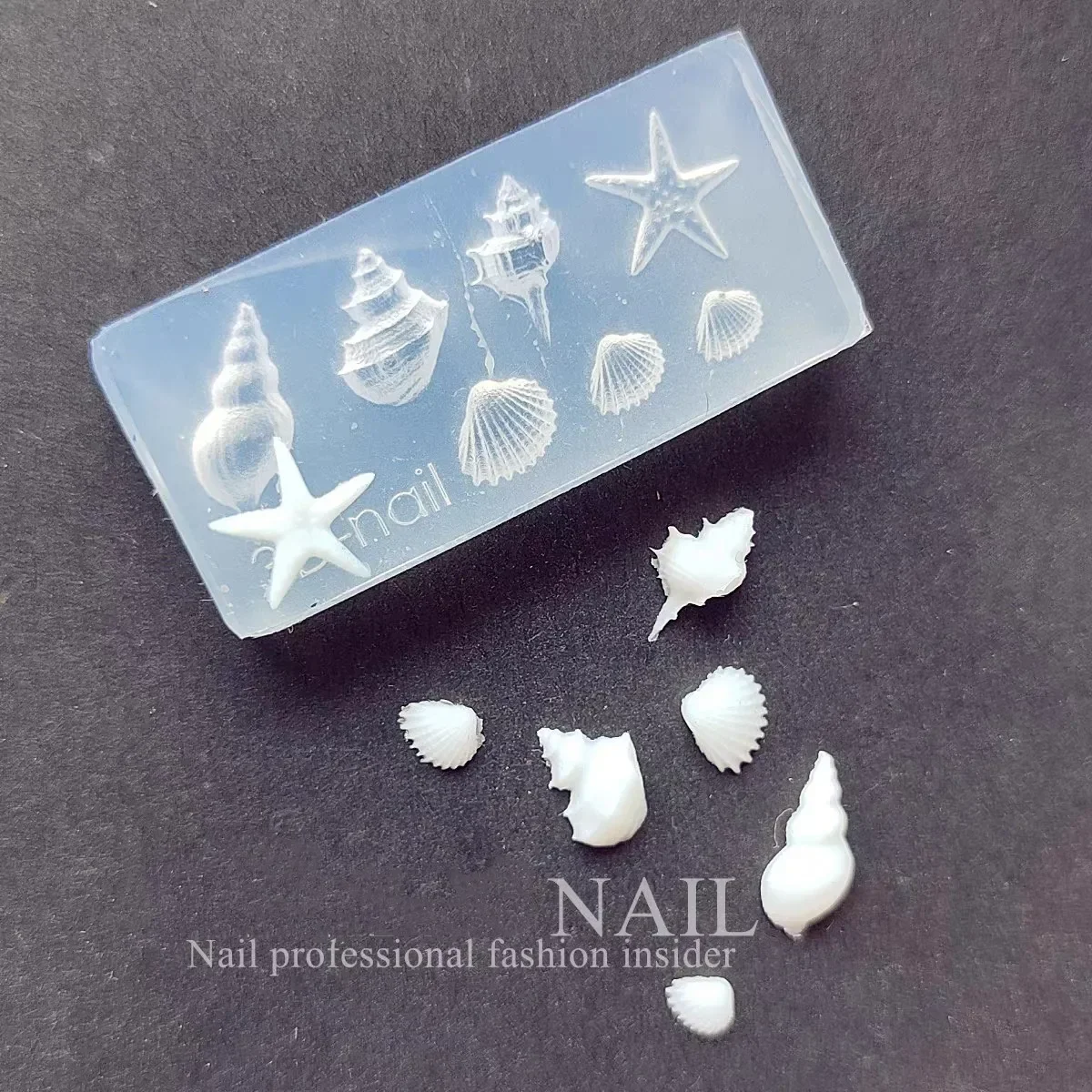 6pcs/box  Letter Sea Shell Flower Nail Acrylic Mold Nail Art Decorations  DIY Silicone Decorated  Nail Art Templates Nails Mould 3
