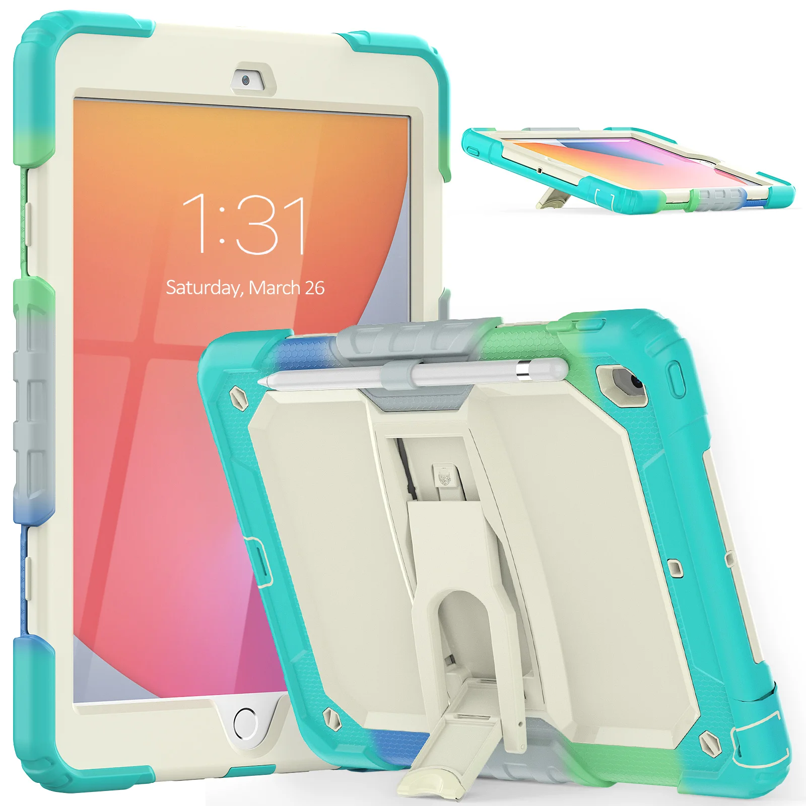 Custodia In Silicone Resistente Per Ipad 10Th Generation Stand Kids Cover Per Ipad Pro 11 Air 5 4 10.9 7/8/9Th 10.2 9.7 5/6Th Mini 6 5
