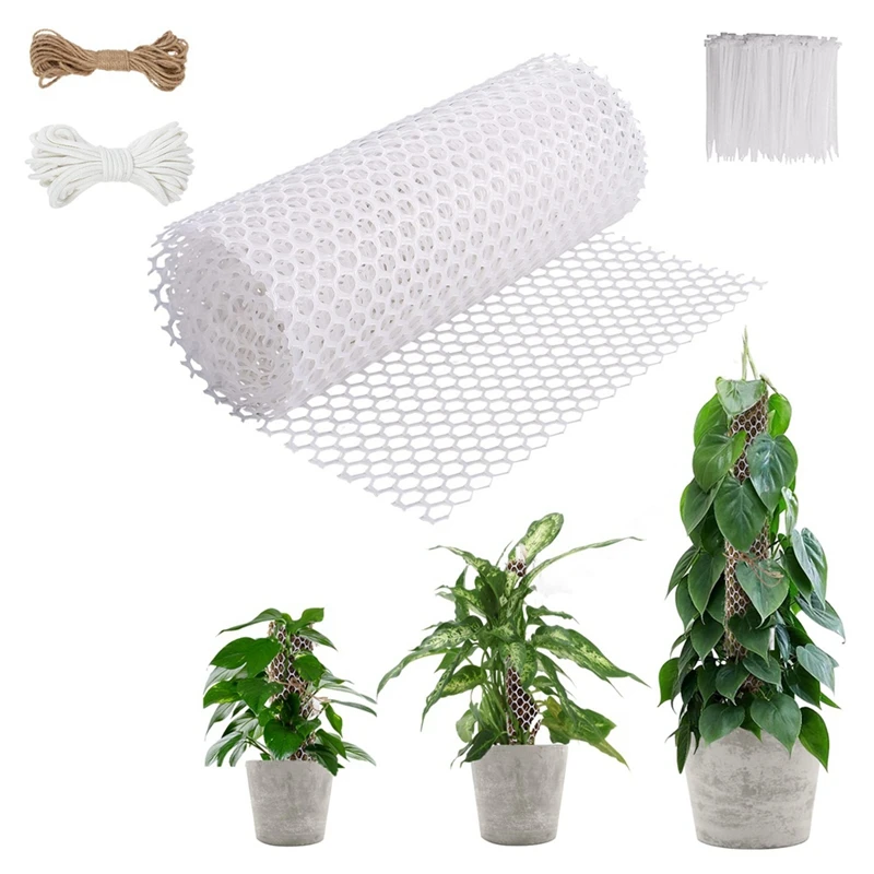 

Plastic Moss Monstera Poles Mesh Kit, DIY Self-Watering Moss Stake For Plants, Climbing Potted, Plants Indoor
