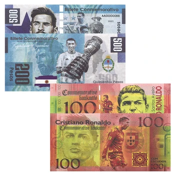 복사 메시 500 지폐 플라스틱 돈 지폐 수집품, 통화 일련 번호 아님, 10 개
