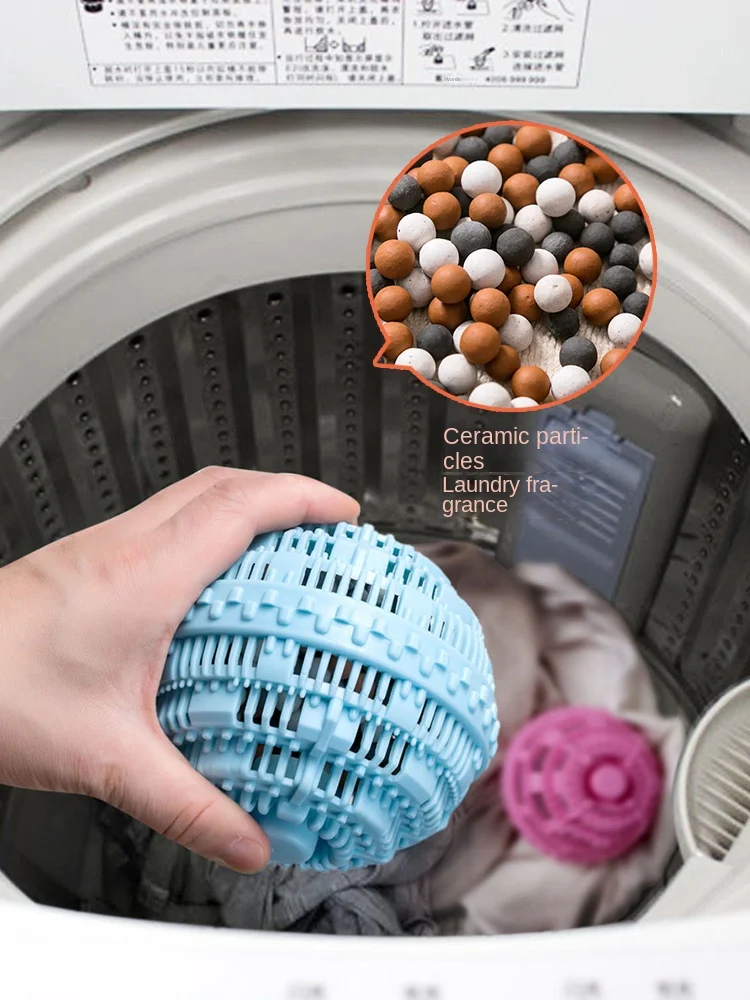 Plus-Sized Laundry Ball Decontamination Anti-Winding Washing Machine to Fantastic Fuzz Ball Remover Laundry Fragrance Magic Ball_voghion.com