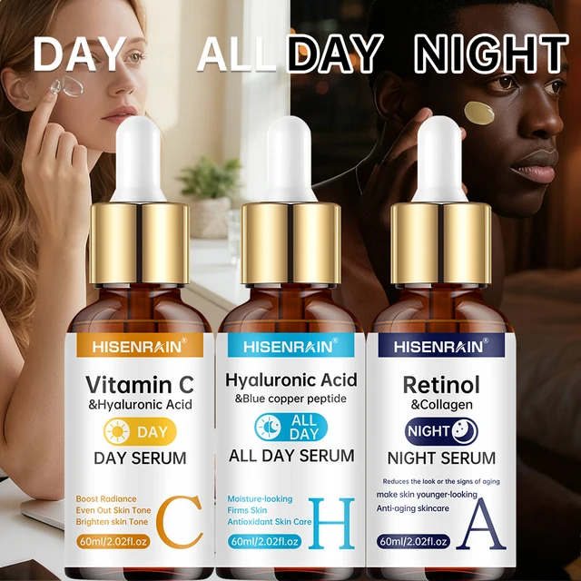 HISENRAIN Vitamin C, Retinol & Hyaluronic Serum Duo 6