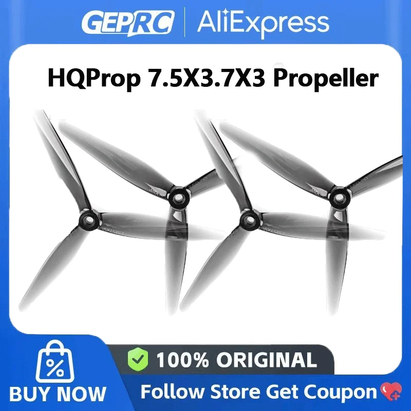 HQProp 7.5x3.7x3 Hélices Drone 7.5 Pouces 3 Pales Polycarbonate GEPRC