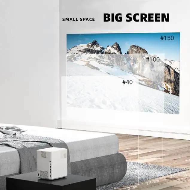Smart Android WiFi Wireless HD 1080P Lcd Proyector Support 4K 500ANSI Video Projector for Phone