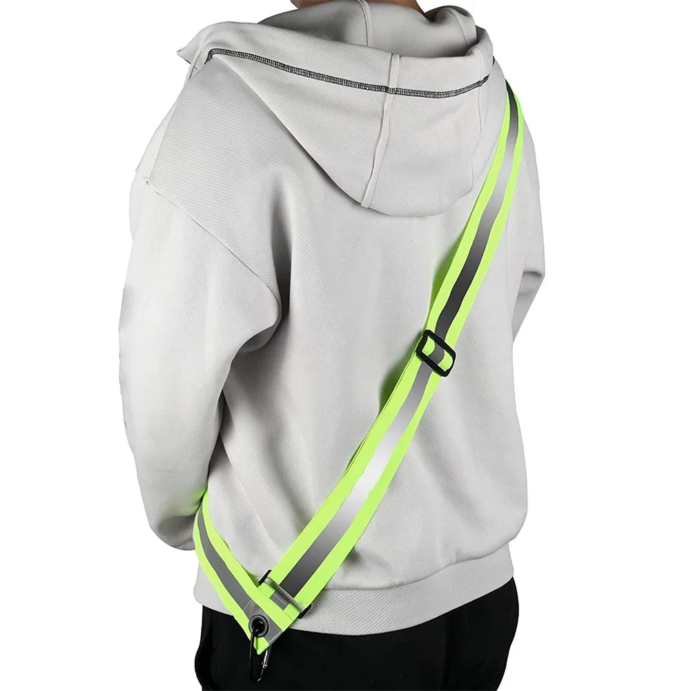 Reflective Safety Shoulder Belt High Visibility Reflective Elasticated Strip Adjustable Visible Night Safety Belt
