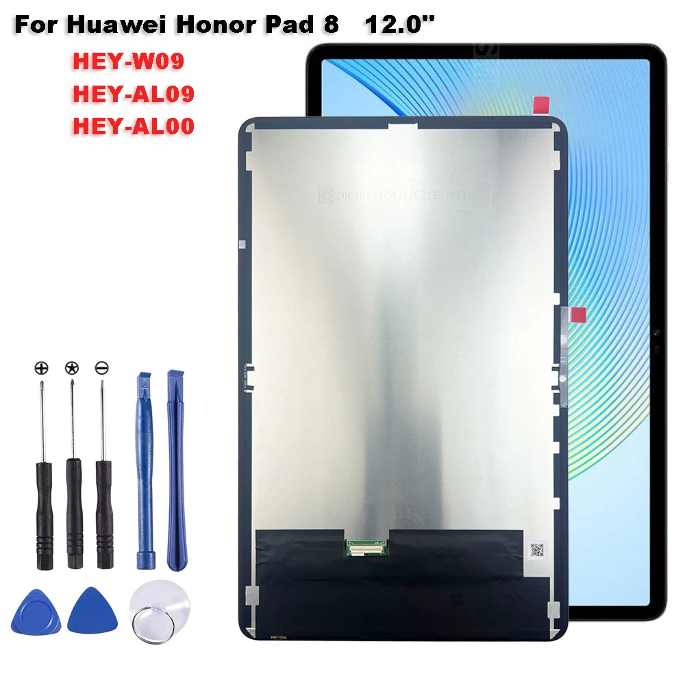 

Новый сенсорный ЖК-дисплей AAA + для Huawei Honor Pad 8 HEY-W09 HEY-AL09 12 дюймов, дигитайзер, стекло в сборе, запасные части