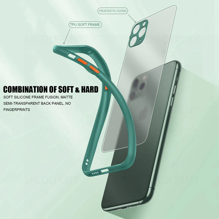 Shockproof Matte Armor Bumper Soft Case Cover