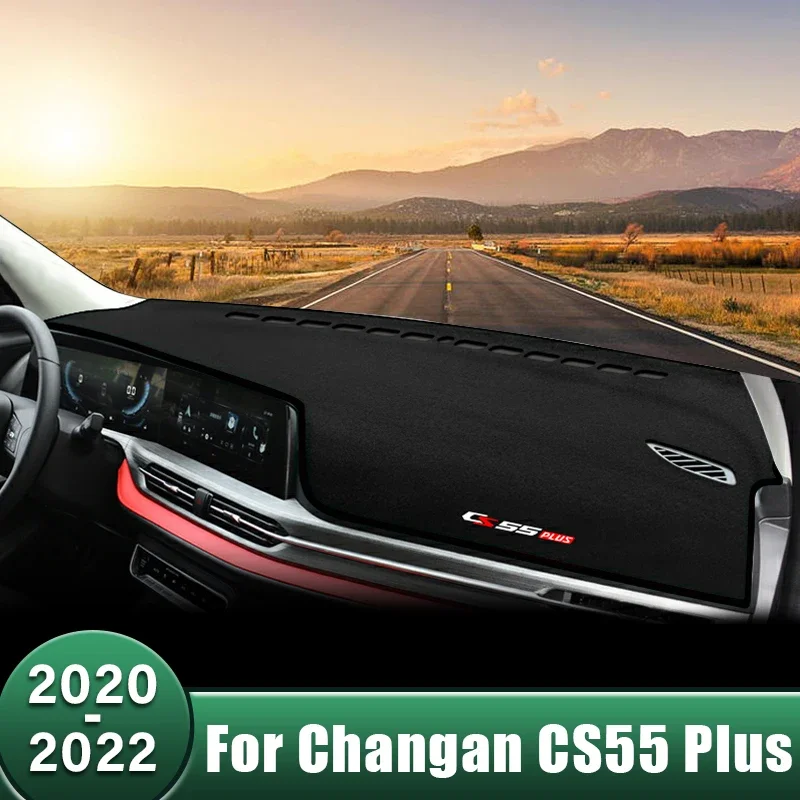 

Car Dashboard Cover Avoid Light Pads Sun Shade Mats Non-Slip Case Instrument Panel Carpets For Changan CS55 Plus 2020 2021 2022