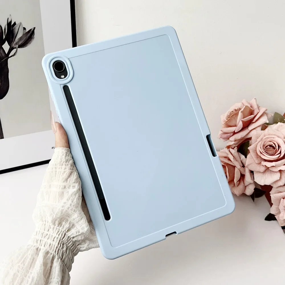 Candy Color Tablet Case with Pencil Holder - TPU Cover