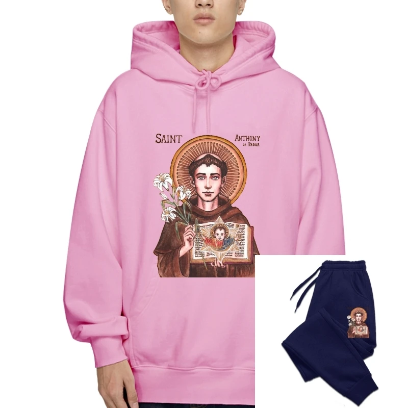 

Saint Anthony Of Padua V1 (1195-1231) T-Sweatshirt Hoodies (White) All Fleeces S-3Xl Custom Print Sweatshirt Hoodies