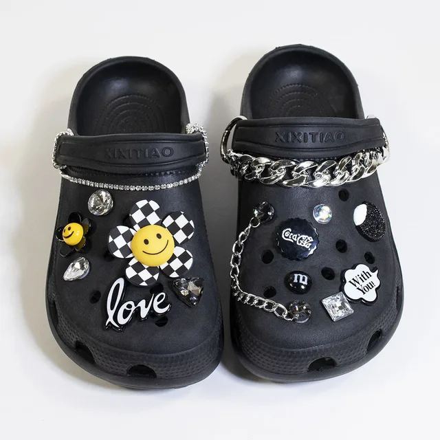Sunflower Crocs Charms Chain Fit Jibbitz Shoes Crocs Accessories Set Cute Chain Cool Original