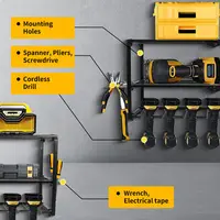 Heavy Duty Power Tool Organizer Drill 26" 3-Layer Holder Wall Mount Storage Rack 2