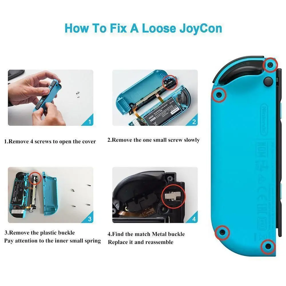 交換用メタルロックバックル Nintendo Switch JoyCon 修理部品