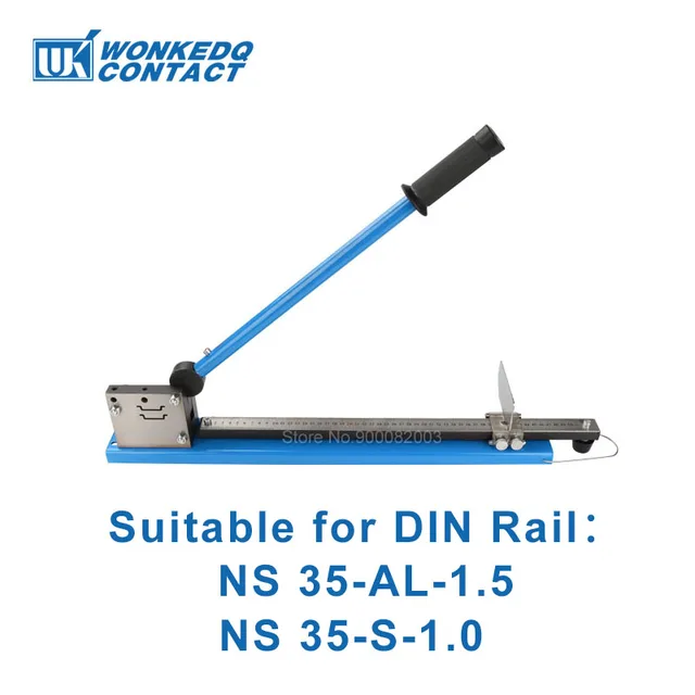 DIN Rail Cutter With Rule Measuring C45 NS35 Steel Aluminum Electrical
