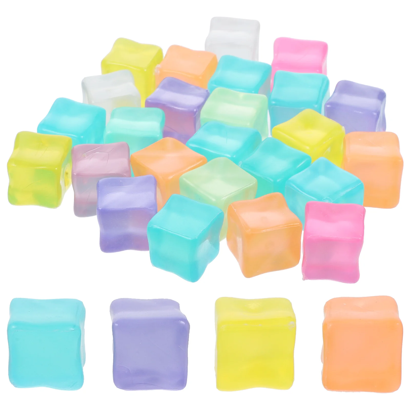 Reusable Washable Non-Melting Acrylic Block For Drinks Beverage Glow In The Dark acrylic ice block