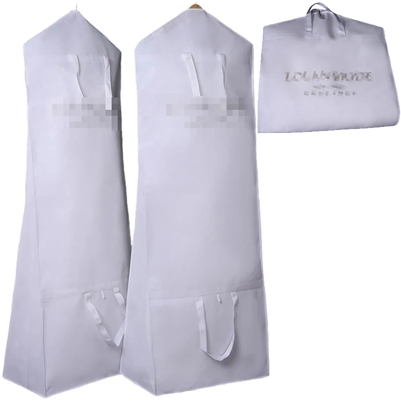 

180cm Large Size Wedding Dress Dust Cover Thickened Portable Folding Dustproof Cover Garment Storage Bag Long Bridal Gown Bags