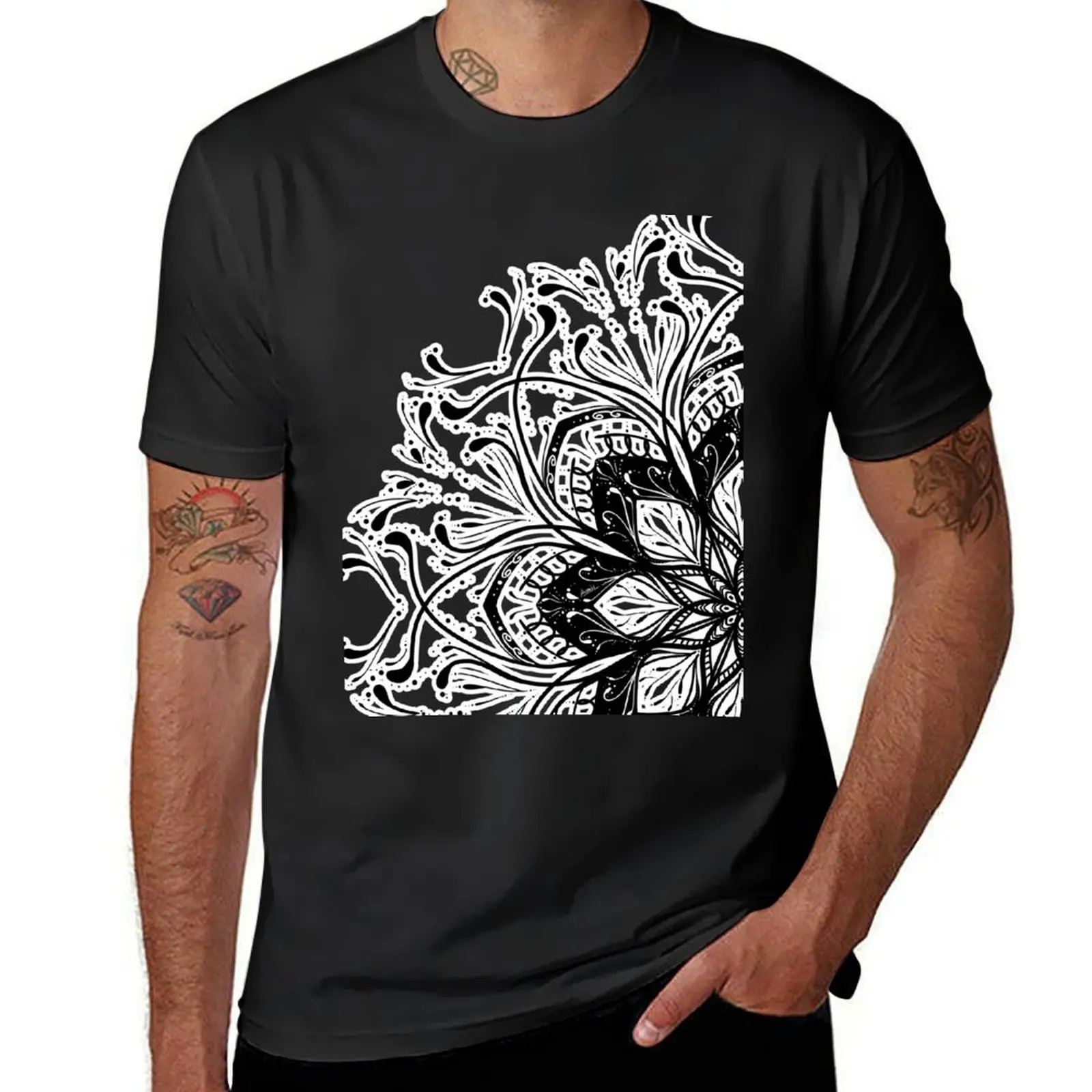 

Fractal patterns and mandalas: Antares-1a T-Shirt Aesthetic clothing customizeds summer top mens clothing