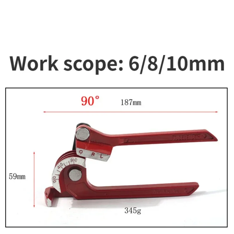 Tube Bender Manual Three-slot Pipe Bender Air Conditioning Copper Pipe Aluminum Manual Bender Can Bend 6mm8mm10mm Copper