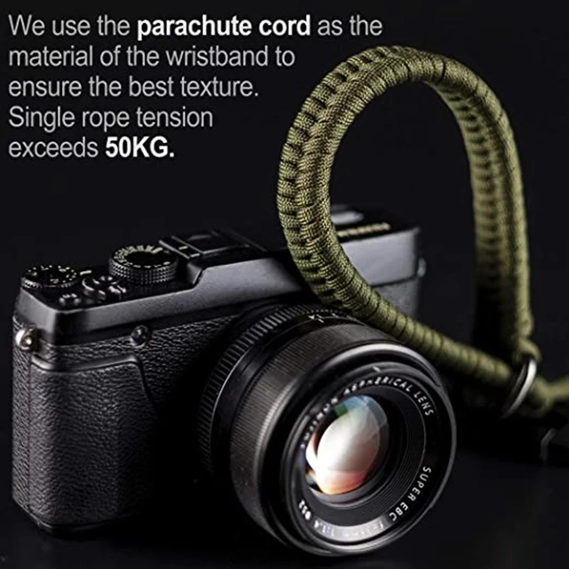 Braided Paracord Camera Wrist Strap & Hand Grip