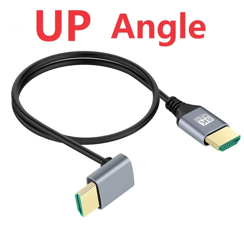 8K HDMI Cable Male to Male 90 degree Left/Right/UP/Down Angle for HD TV Laptop Projector PS4 PS5