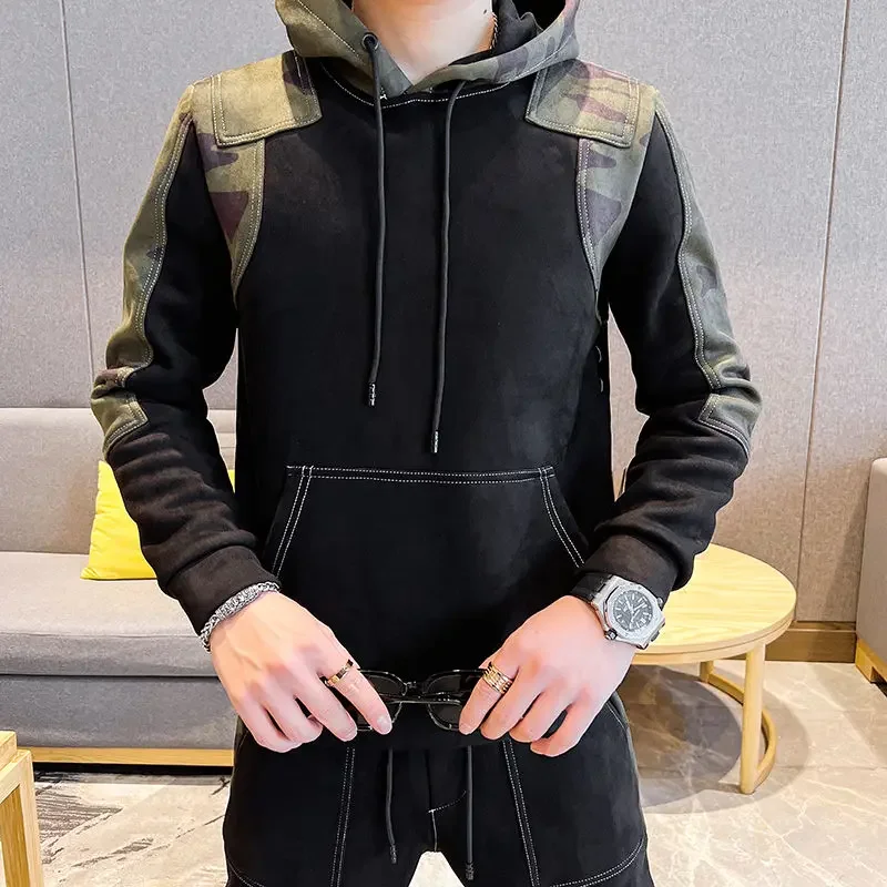 Sudadera con capucha para hombre Otoño Nuevo en moda Harajuku Sudadera con capucha para hombre Estilo coreano Diseñador Bienvenida Ofertas de ropa 90s Vintage