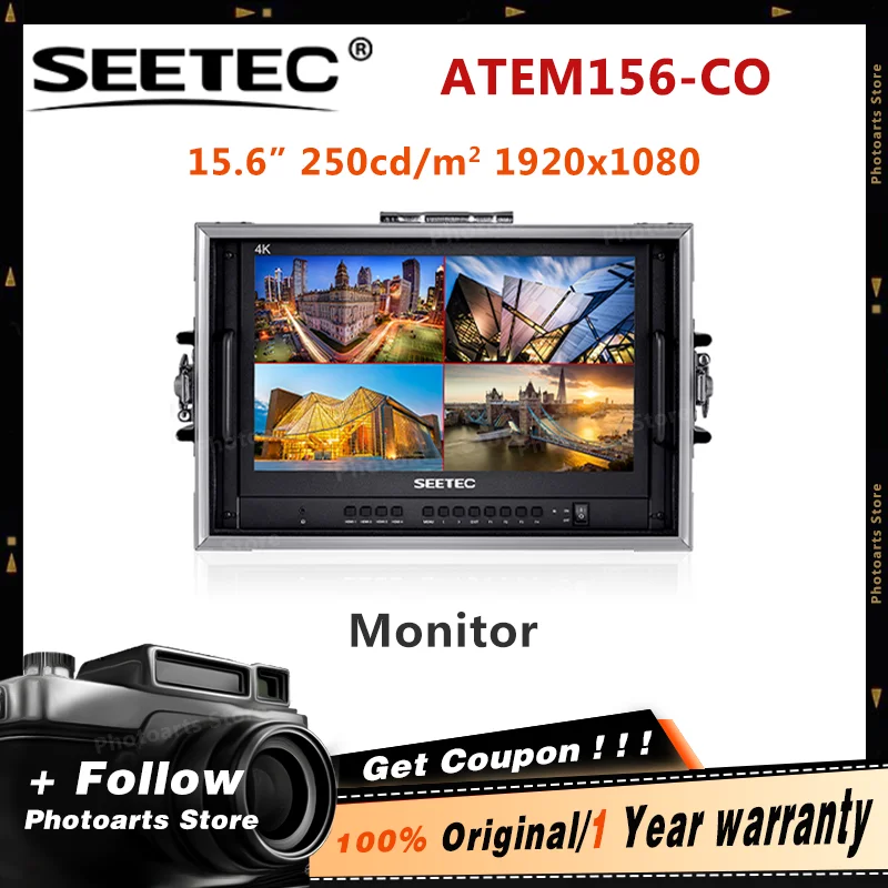 SEETEC ATEM156-CO 15.6&rdquo; 4K HDMI-compatible Multiview Portable Live Streaming Broadcast Director Monitor ATEM Mini Mixer Pro