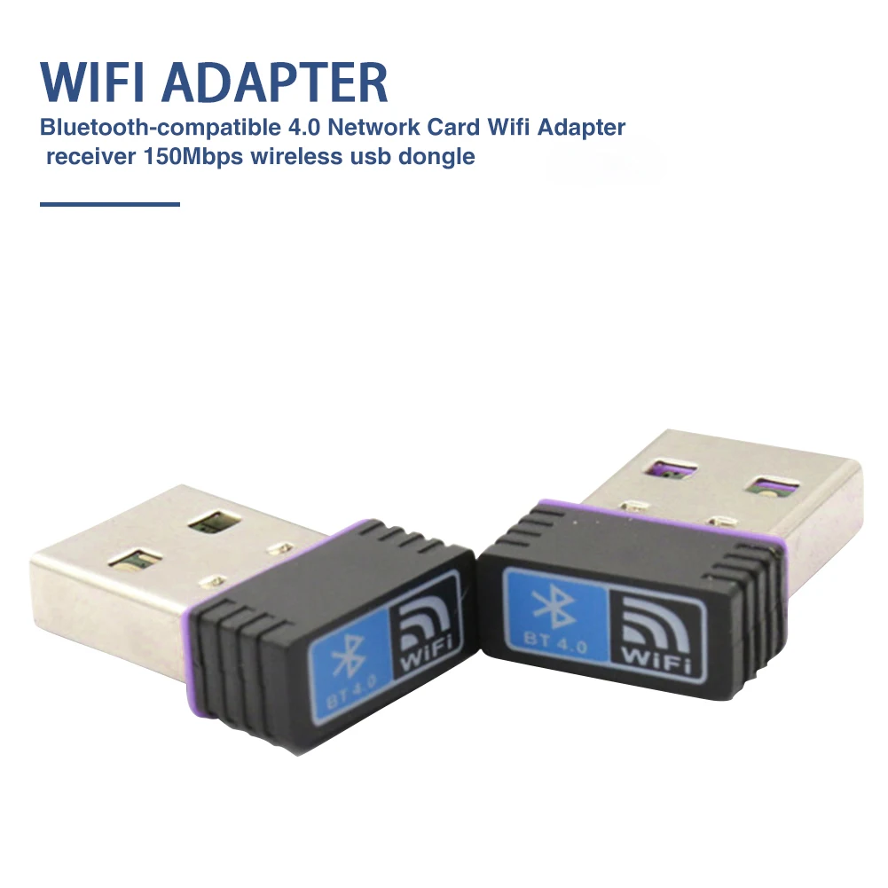 가정용 미니 와이파이 어댑터, 휴대용 리시버 동글 4.0 네트워크 카드, PC 노트북, 150Mbps 액세서리, 무선 USB, 2 in 1