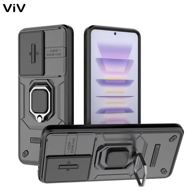Per Xiaomi Redmi K60 Ultra Case Funda Xiaomi Redmi K60 Ultra 13C 14 Pro Coque Finger Ring Stand Cover Xiaomi Redmi K60 Ultra