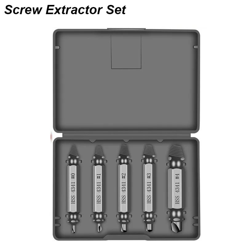 סט מקדחים להסרת ברגים שבורים ומפוצלים, מסיר ברגים שבורים ומפוצלים בקלות, כלי פיצוץ קל