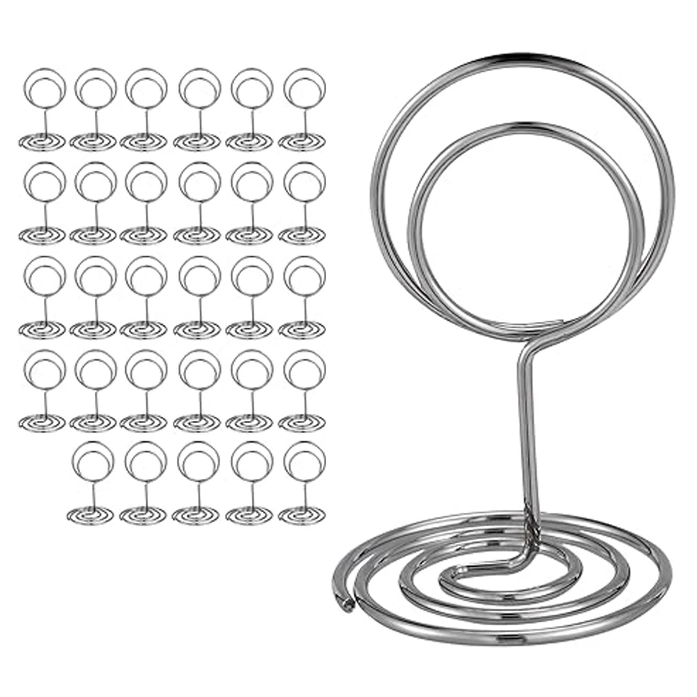 

Metal Place Card Holders able Number Holders Photo Clip Stands Wedding Table Number Name Sign Stand for Wedding Birthday Party H
