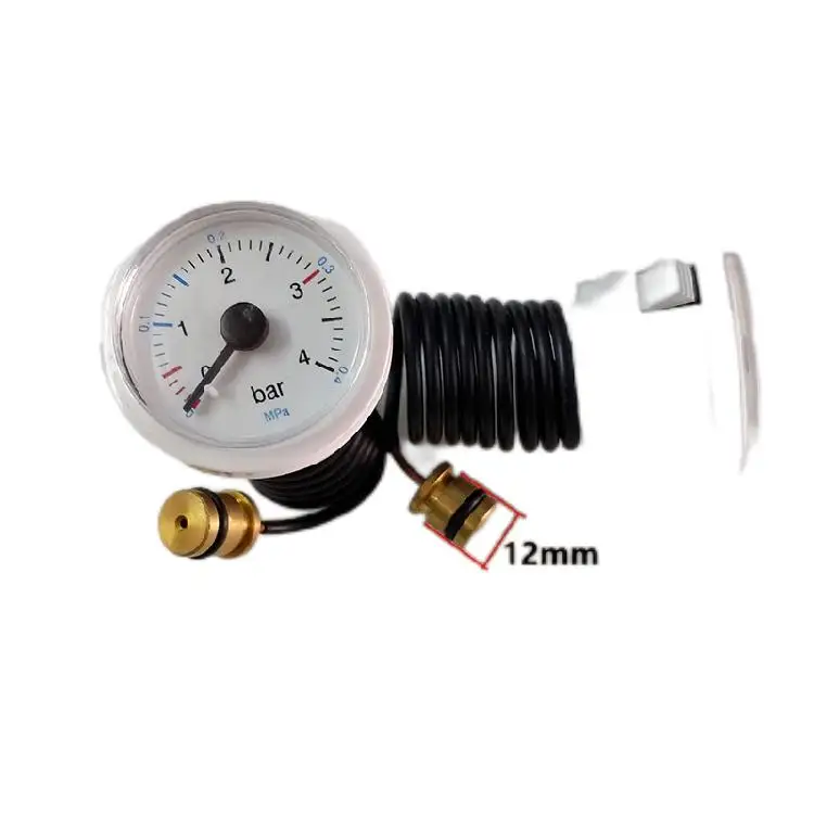 Fireplace Pressure Gauge Wall-mounted furnace pressure gauge fireplace Water test pressure gauge Capillary steam boiler accessories