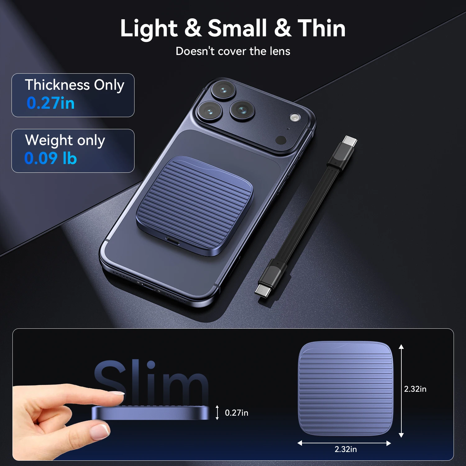 KOOTION X7MAX 마그네틱 휴대용 외장 SSD 2000MB/s HDR USB 3.2 GEN2 아이폰 15 16 17용 녹화 및 저장 휴대용 솔리드 스테이트 드라이브