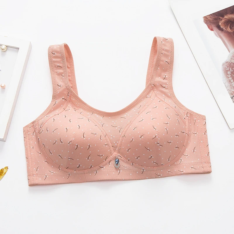 

Seamless 36-42 B/C Cup Bra for Women Soft Comfortble Breathable Underwear Bralette Tops Padding Vest Bras Middle Aged Brassiere