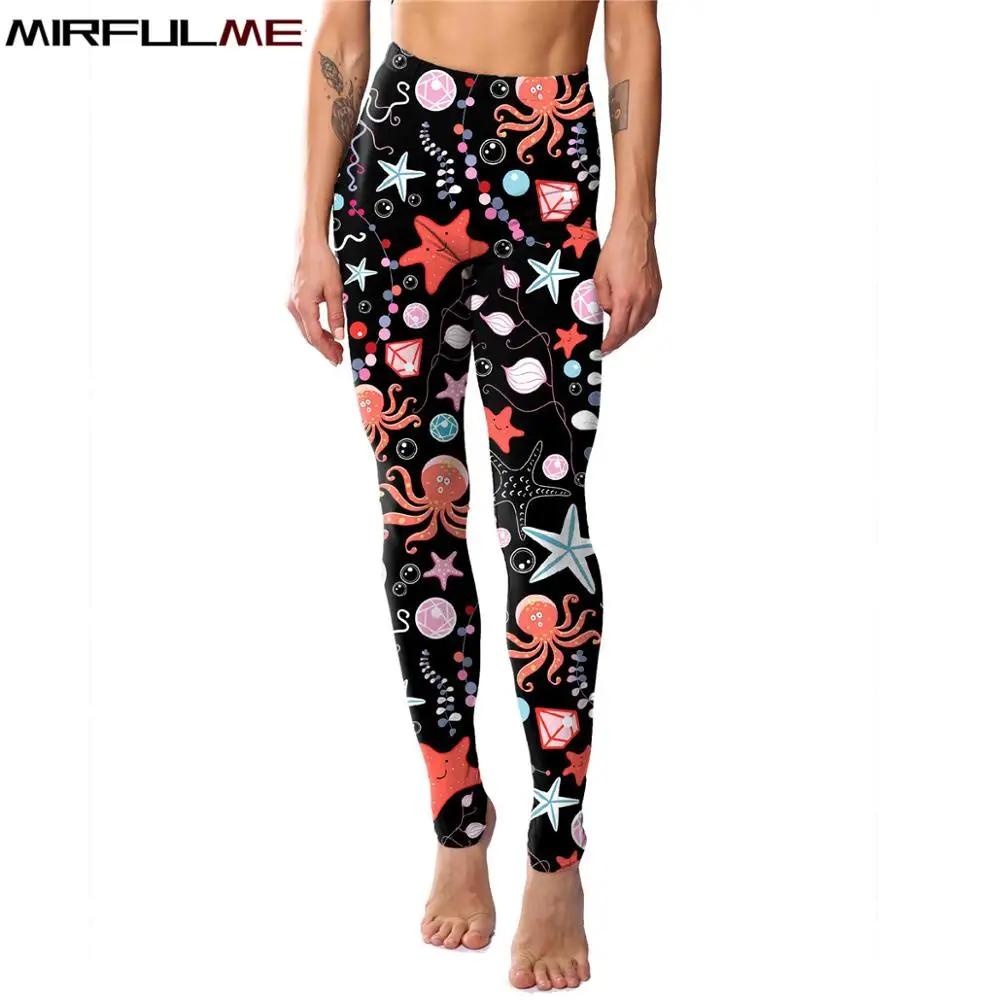 

Women Leggings Cartoon Printed Yoga Pants Female Sport Leggings Athletic Pant Running Trouser Gym Fitness Tights Elastic Leggins