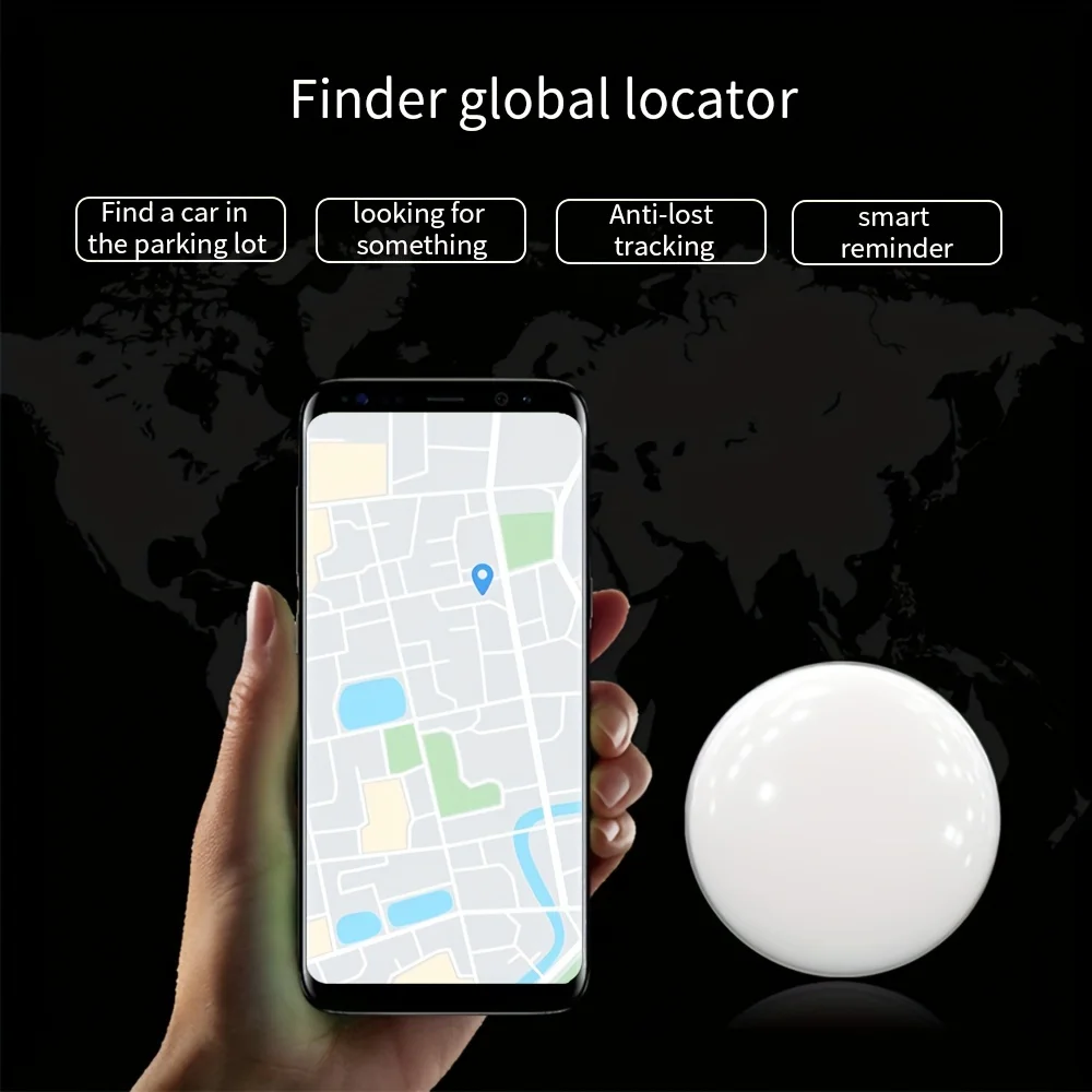 GPS Tracker GPS Locator Mini Smart Global Tracker-Advanced GPS Finder for Lost Items, Pets, Cars & Bicycles-For IOS & Android