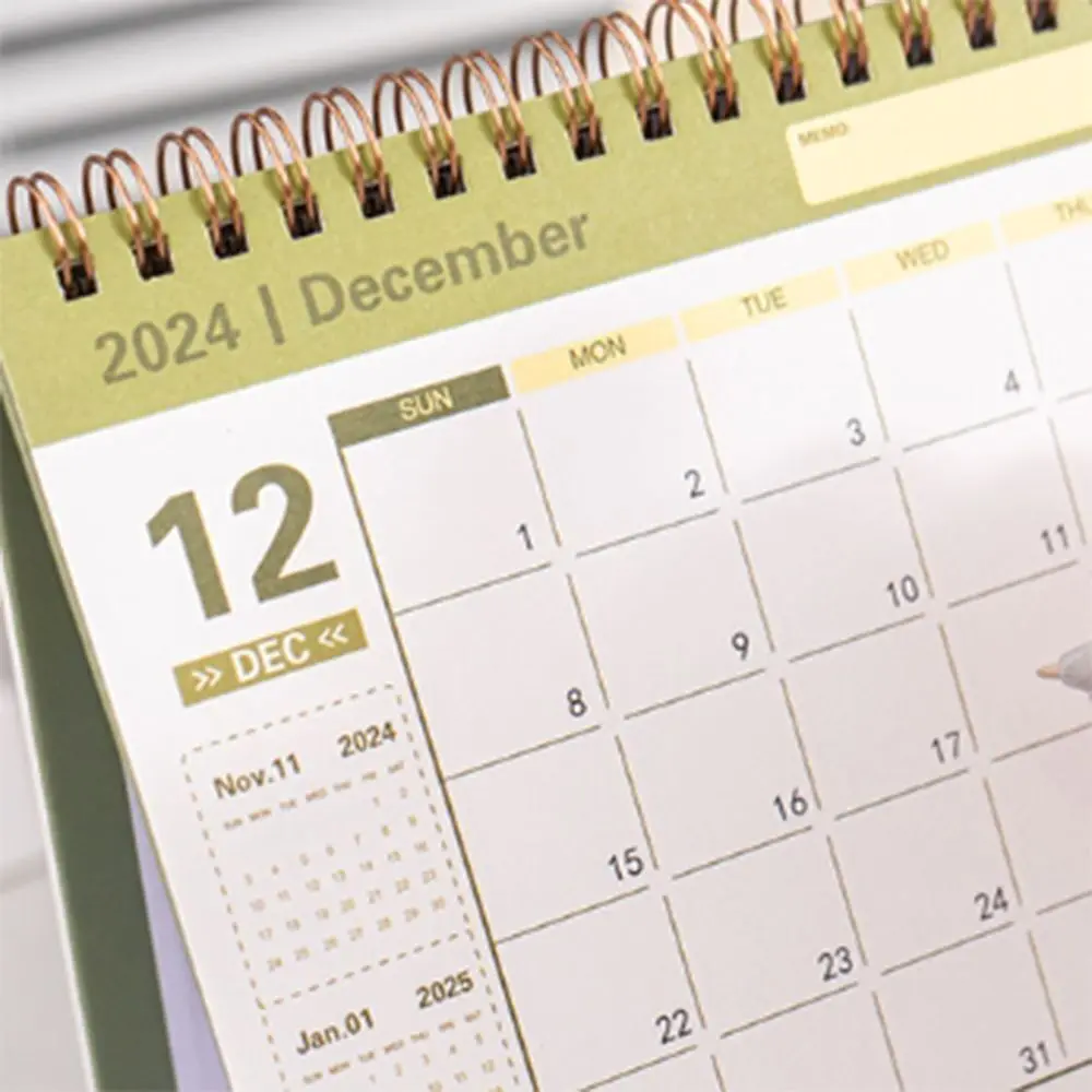 2025 Desktop Calendar 12-Month Standing Flip Calendar Student Stationery Monthly Planner Desk Accessories desk calendar