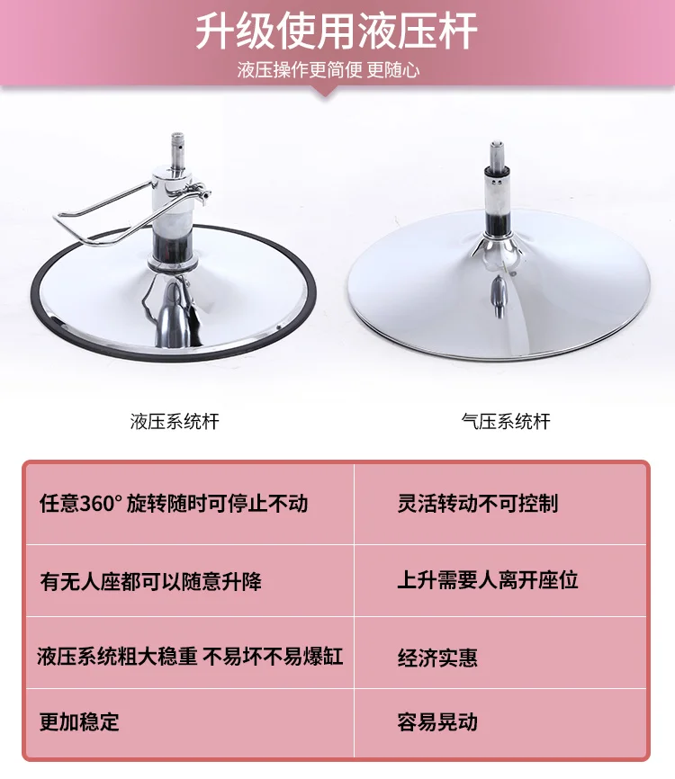 Description Picture 3 of itemHydraulic Lifting Beauty Eyelash Computer Barber Chairs Swivel Hairdressing Chair Pedicure Backrest Cadeira Commercial Furniture