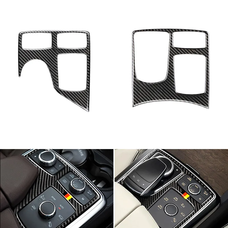 

Car Styling Carbon Fiber Center Control Armrest Multimedia Panel Cover Trim For Mercedes Benz GLE GLS M Class W166 X166 W164