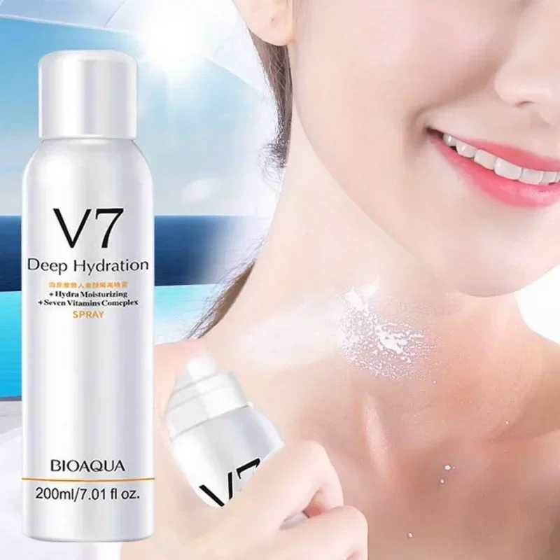 200ML Whitening Concealer Sunscreen Isolation Spray Waterproof V7 Hydration Moisturizing Contains 7 Skin Care Vitamins Complex facial sunscreen cream