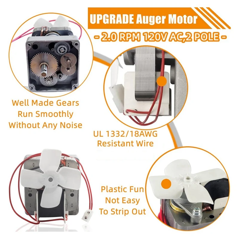 Pelletgrill-Schneckenmotor-Scherstift – 2 Stück, Ersatz Für Traeger, Pit Boss, Z Grills, Camp Chef AC Grills