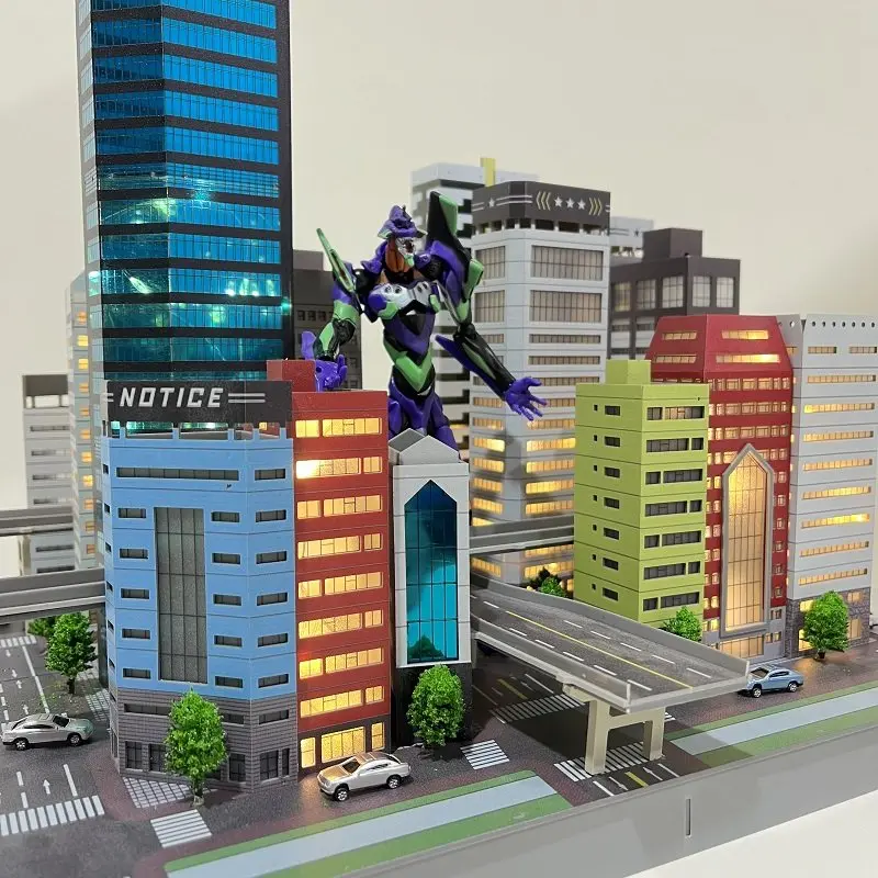 1/350 EVA 특수 카메라 도시 장면 건물 모델 고가 플랫폼 플라스틱 장면 디오라마 레이아웃 장난감